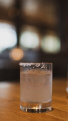 Margarita on the rocks with salted rim