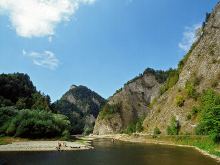 rafting on the Dunajec river, Pieniny Mountains - October, 2007, Poland