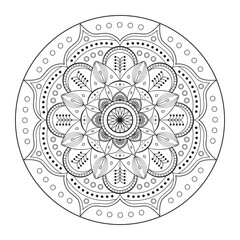 Circular pattern mandala. Decorative ornament in ethnic style