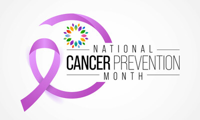 National Cancer prevention month is observed every year in February, to promote access to cancer diagnosis, treatment and healthcare for all. Vector illustration - obrazy, fototapety, plakaty