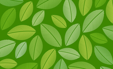 Fototapeta premium 葉柄の背景素材