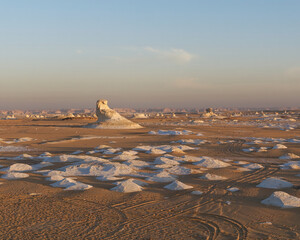 Beautiful view of the White desert in Egypt