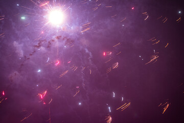 fireworks in the night sky New years Eve