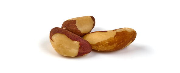 Brazil nuts, isolated on white background