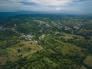 Fototapeta na wymiar Boqueron Puerto Rico aerial landscape view
