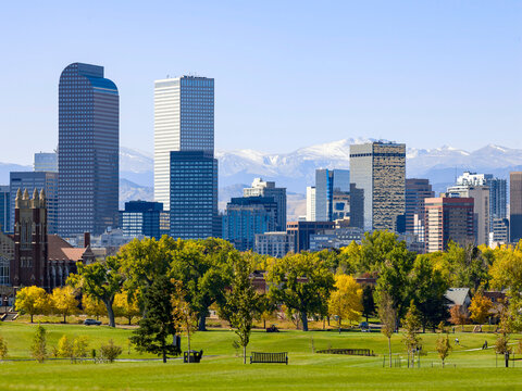 Denver Colorado. Mile High City. Rocky Mountains.