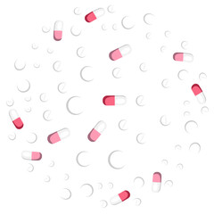 The illustration on a square background is an epidemic. Design element