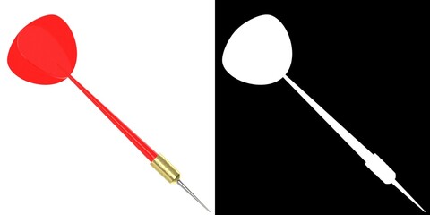 3D rendering illustration of a dart