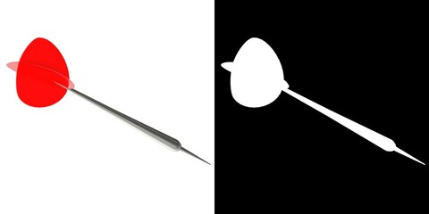 3D rendering illustration of a dart