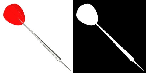 3D rendering illustration of a dart