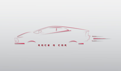 Fototapeta premium Auto Race A Car Art & Illustration Designing
