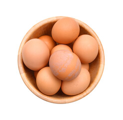 Eggs are isolated on a white background