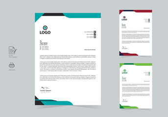 New modern business corporate letterhead template design in abstract style