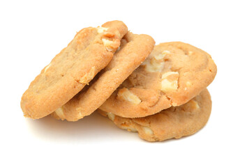 Extreme close-up image of chocolate chips cookies