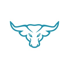 buffalo head icon vector