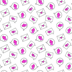 Problem-free doodle love model.Vector.Day collection