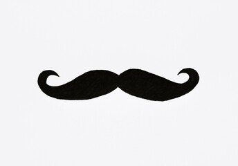Overhead of a drawing of a moustache