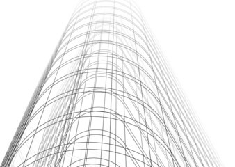 Abstract architectural background 3d illustration