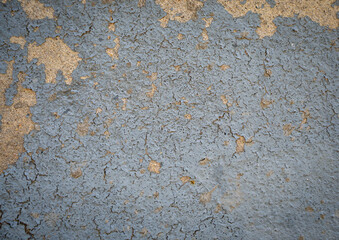 wall Peeling paint texture Pattern of rustic blue grunge material.