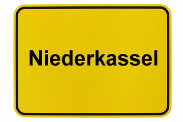 Illustration eines Ortsschildes der Stadt Niederkassel