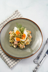 traditional east european dish for New Year's Eve - salad 