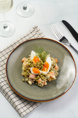 traditional east european dish for New Year's Eve - salad 