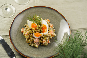 traditional east european dish for New Year's Eve - salad 