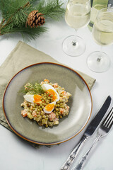 traditional east european dish for New Year's Eve - salad 