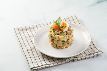 traditional east european dish for New Year's Eve - salad 