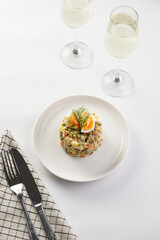 traditional east european dish for New Year's Eve - salad 