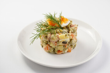 traditional east european dish for New Year's Eve - salad 