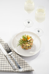 traditional east european dish for New Year's Eve - salad 