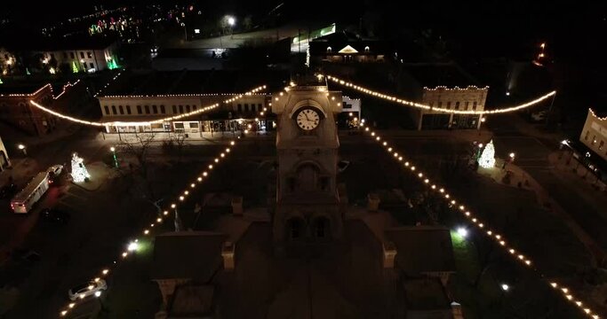 Drone filming a Texas Courthouse