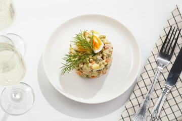 traditional east european dish for New Year's Eve - salad 