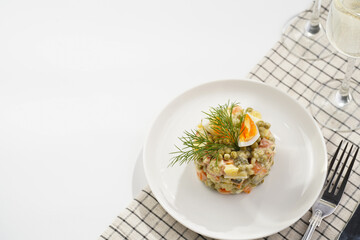 traditional east european dish for New Year's Eve - salad 