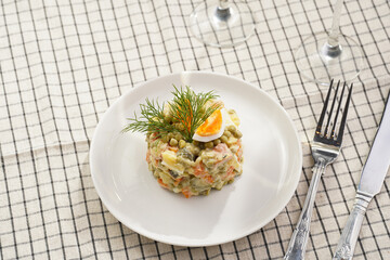 traditional east european dish for New Year's Eve - salad 