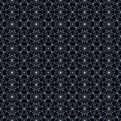 Vector monochrome seamless pattern. Modern geometric seamless pattern, simple dark blue and white ornamental texture. Abstract repeat backdrop