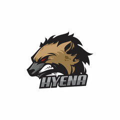 wild hyena mascot logo design