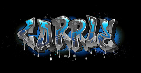 A Cool Genuine Wildstyle Graffiti Name Design - Carrie