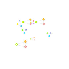 Social media marketing icons internet tags target