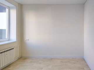 New empty white room with window
