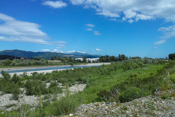 Fototapeta na wymiar beuatiful river near la spezia called magra