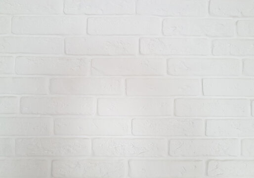White brick wall background for design © binik