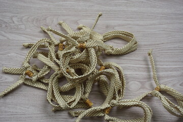 Ethnic bracelet handmade made of rope. A bracelet kind of unisex