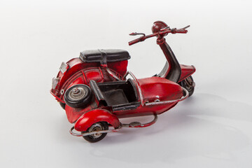 red vintage scooter