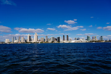 Fototapeta premium San Diego harbor and beach landscape 