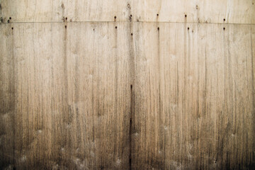 Brown or gray texture of old wood. Abstract background, blank template. Rustic plywood background.