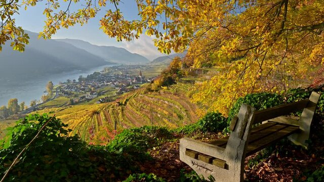 Weissenkirchen on an autumn day, Wachau, Austria
