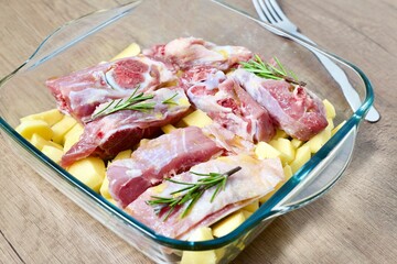 Lamb with rosemary for roasting