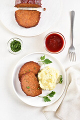 Meatloaf with mashed potato